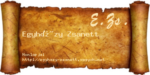 Egyházy Zsanett névjegykártya