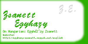 zsanett egyhazy business card